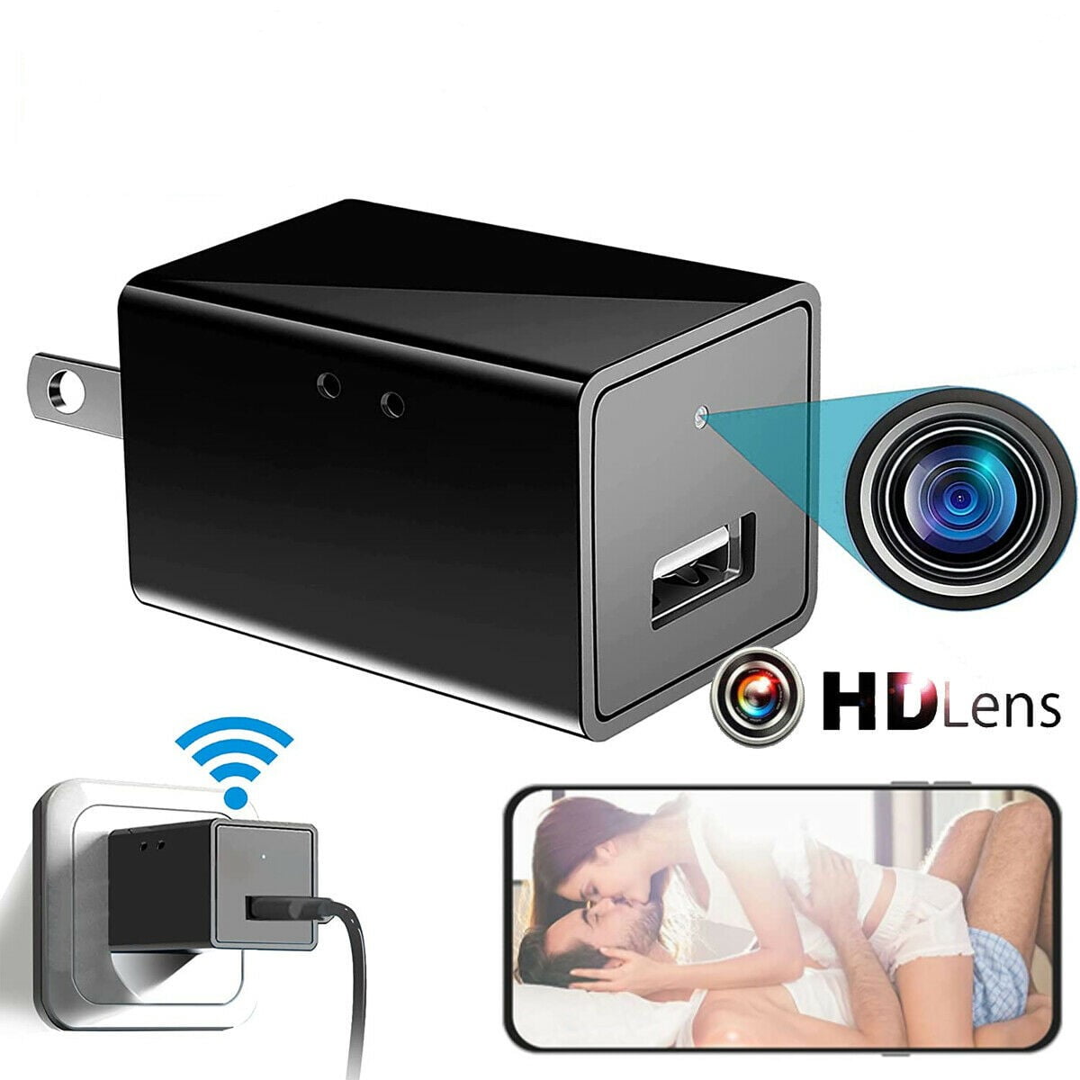 2024 Spy Camera Wireless Hidden Charger Camera with Remote View 1080P