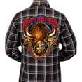 thumbnail image 1 of 2024 Sturgis Men's Brown, Black & White Buffalo Motorcycle Rally Flannel SPB2108 2X-Large, 1 of 2
