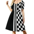 thumbnail image 1 of 2024 Stylish black and white ska inspired Dress Elegant gown elegant evening dresses for women Women dresses summer, 1 of 6