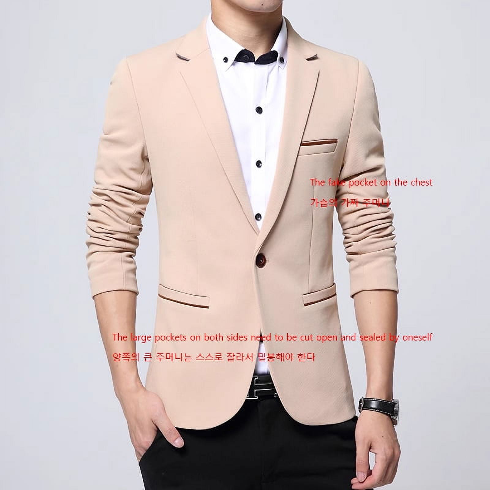 2024 Suit Men's Spring And Autumn Style One Button Suit Men's Shoulder ...