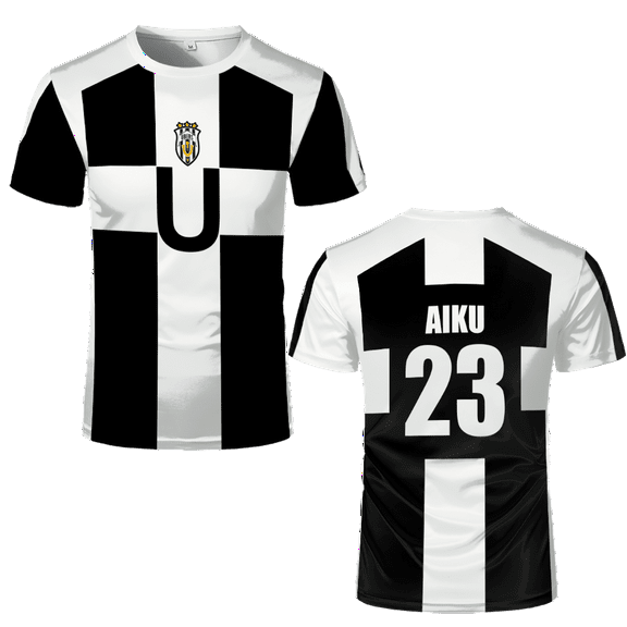 2024 Summer Five Person Pattern Football Motif VL Replika Anime Uber Blue Lock Full Print Tees Short Sleeve Cosplay Men T-shirt