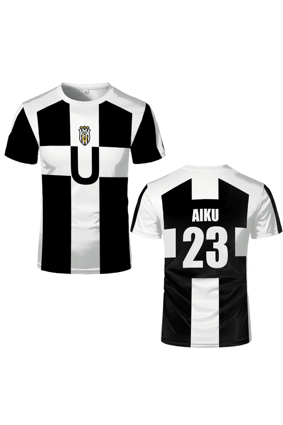 2024 Summer Five Person Pattern Football Motif VL Replika Anime Uber Blue Lock Full Print Tees Short Sleeve Cosplay Men T-shirt