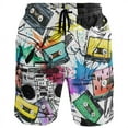 2024 Summer Hawaii Beach Shorts For Men Casual Fashiong 3D Print Leaf