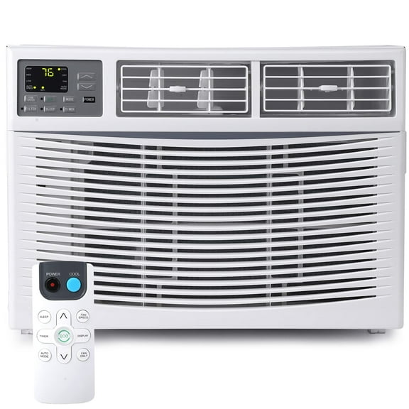 2024 Summer New 10000 BTU Window Air Conditioner, Turbo Fast Cooling Window-Mounted Room AC Unit with Remote/App Control, Easy Install Kit Included, 24H Timer, 4-Way Air Deflection, Auto Restart