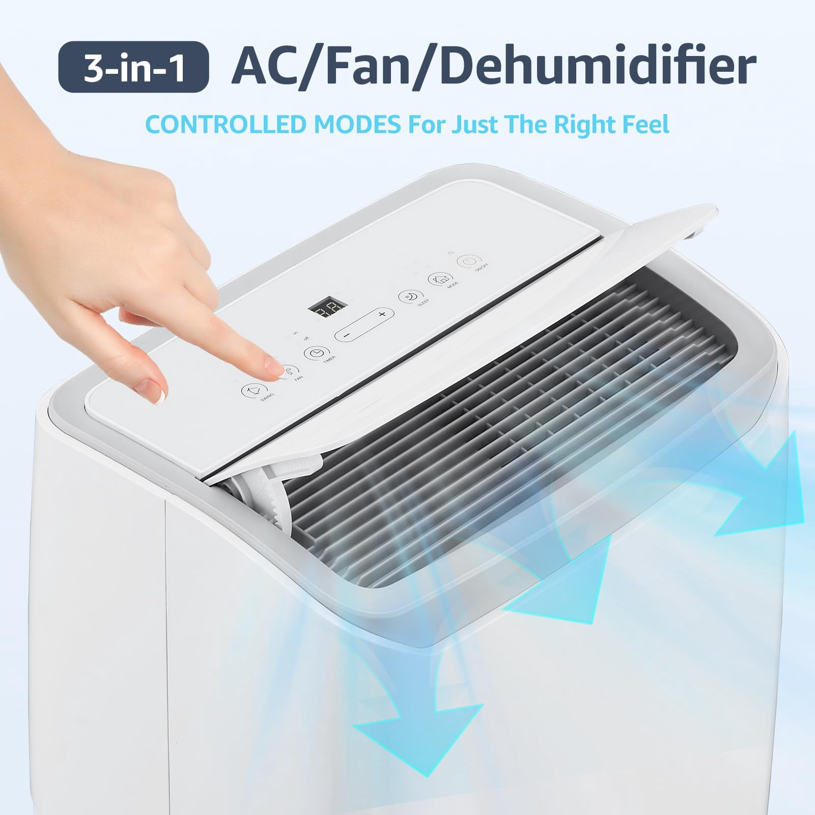 2024 Summer New 14000 BTU Portable Air Conditioner 3-IN-1 with Dehumidifier & Fan, Remote ...
