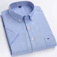 2024 Summer New Shirt Men‘s Shortsleeved Cotton Oxford Textile