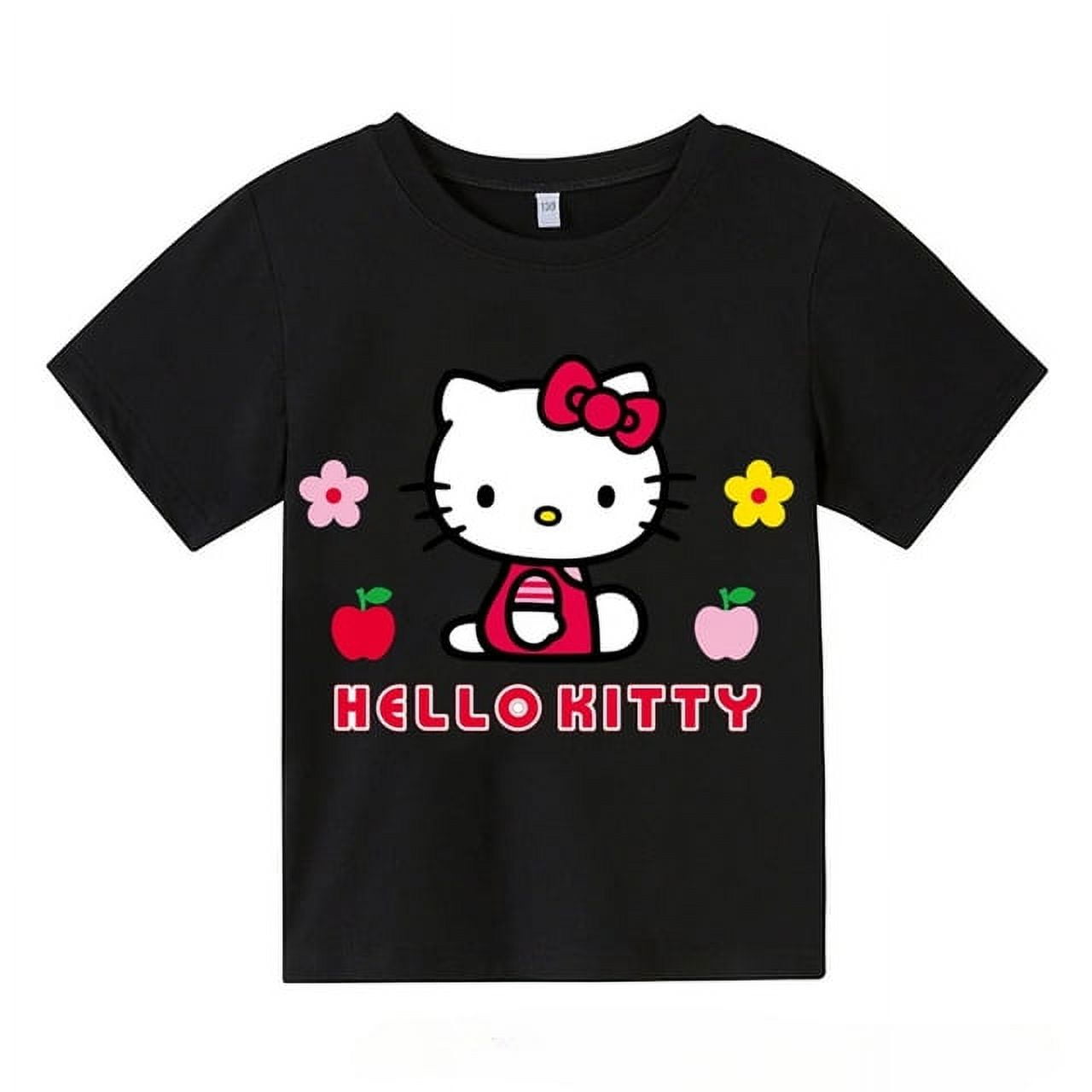 2024 Summer Sanrio Kawaii Hello kitty Tshirt Kids Clothes