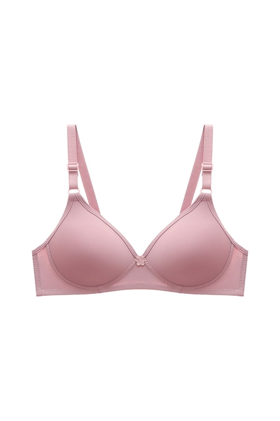 Bras for Womens Aoujea Women's Bra Soild Wire Free Underwear Bra Everyday Small Cup Underwear