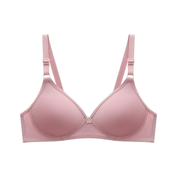 Bras for Womens Aoujea Women's Bra Soild Wire Free Underwear One-Piece Bra Everyday Small Cup Underwear