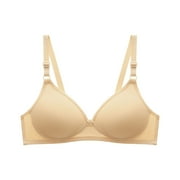 2023 Summer Savings! Bras for Womens,loopsun Women's Bra Soild Wire Free Underwear One-Piece Bra Everyday Small Cup Underwear