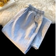 thumbnail image 1 of 2024 Summer Straight Jeans Pants Men Loose Casual Light Color Ins Boys Pants Student Nine-minute Pants, 1 of 7