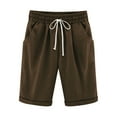thumbnail image 1 of 2024 Summer Womens Sweat Shorts Casual Loose Comfy Lounge Athletic Short Pants Elastic Drawstring Cotton Running Sweatpants, 1 of 3