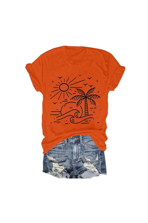 2024 Sunrise Sun Print Women's T Shirt