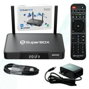 2024 Super Box S5 PRO Latest Version, 4G+ 32G, S5 Pro 2024 Superbox Elite Fully, 5th Generation Super Stable Smart TV Box for TV, Voice Remote, HDMI, Power Supply, Easy Setup Guide & Phone Support
