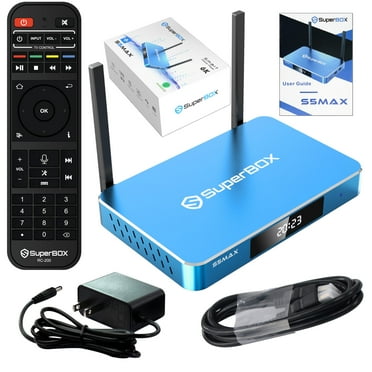 2024 SuperBox S5 MAX Fully Loaded,4GB RAM+64GB ROM,with Voice Remote,Super Box with 6K HD ,Dual Band WiFi,2T2R,Newest Super Box,Perfect for Family
