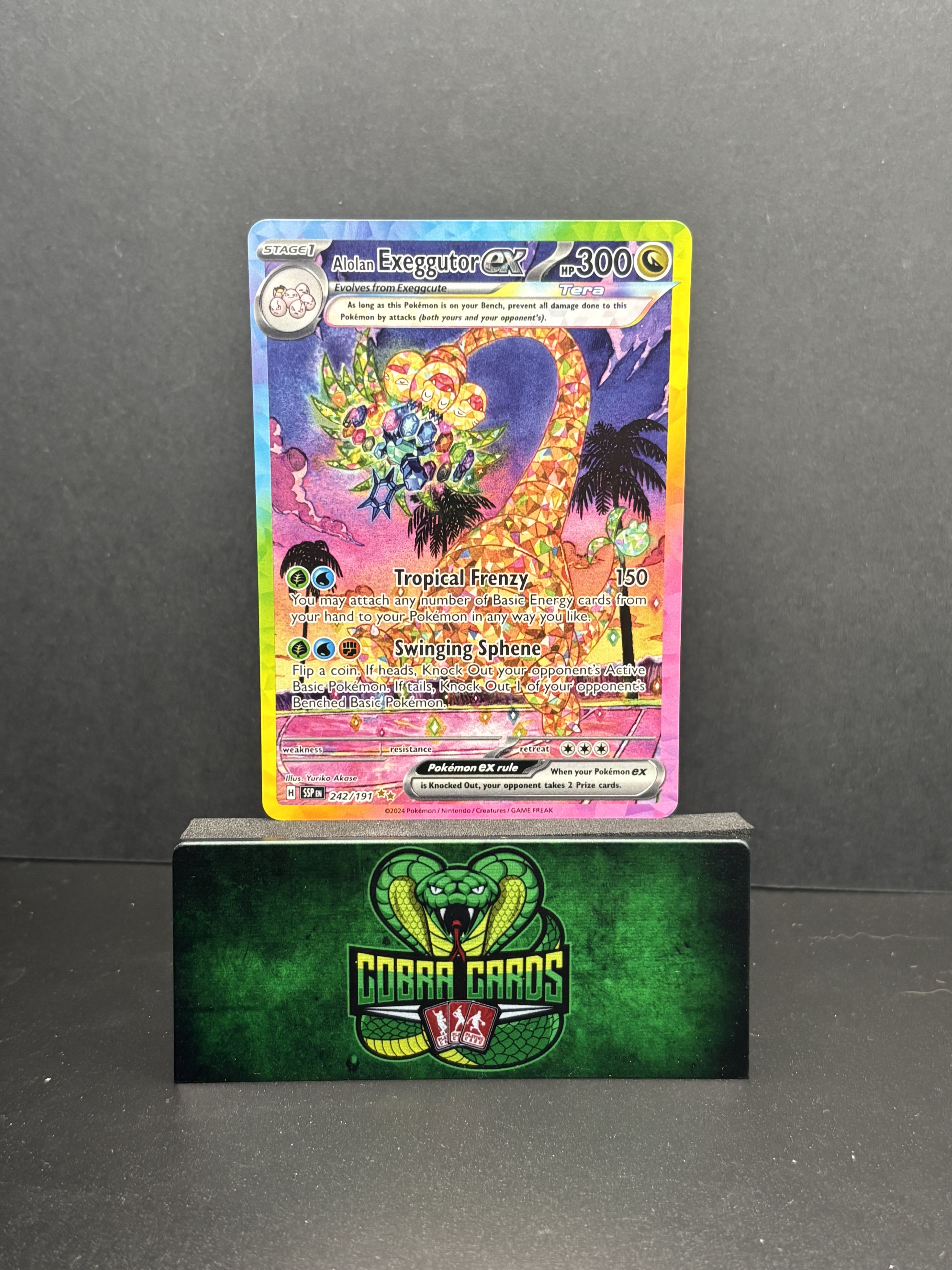 242 191 pokemon card - Alolan Exeggutor ex - 242/191 - Surging Sparks Celebrate the legacy of your favorite tabletop game with this Alolan Exeggutor EX 2024 Pokemon Surging Sparks Special Illustration Rare #242 PSA Authenticated 10 Card Alolan Exeggutor Card