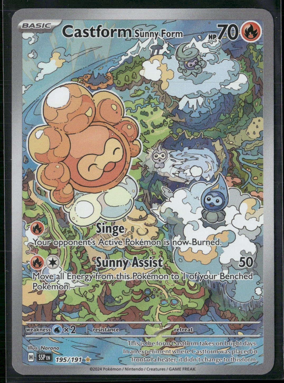 castform pokemon card price Pokemon Castform Sunny Form 195/191 PSA 10 – Zapp! Comics main image 1