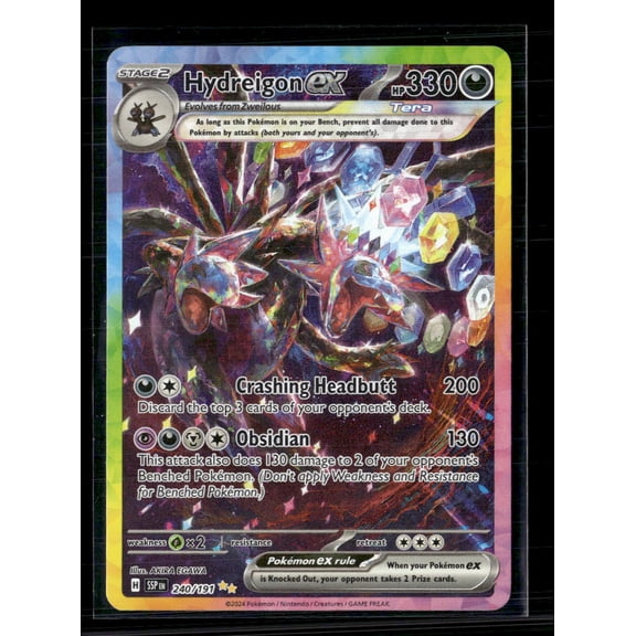 2024 Surging Sparks Hydreigon EX Holo Secret Rare SAR #240/191