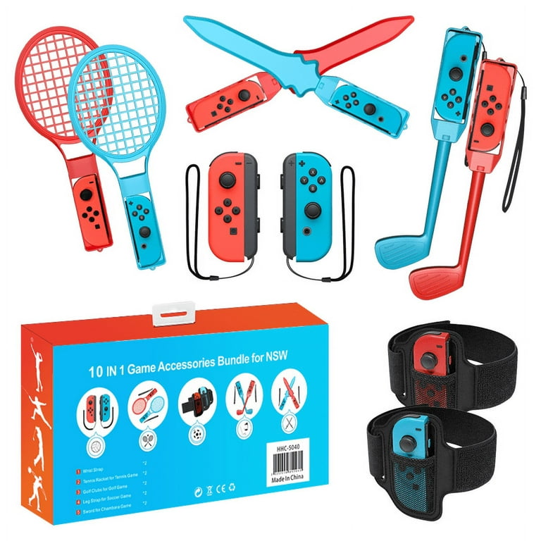 2024 Switch Sports for Nintendo Family Accessories in Switch/Switch Compatible 1 Accessories -10 Switch Bundle Kit for Sports with OLED Games