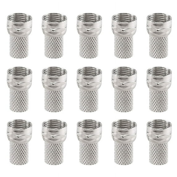 2024 TOP! 15 Pcs RG6 F-Type Twist-On Coax Coaxial Cable RF Connector Male for CCTV Camera