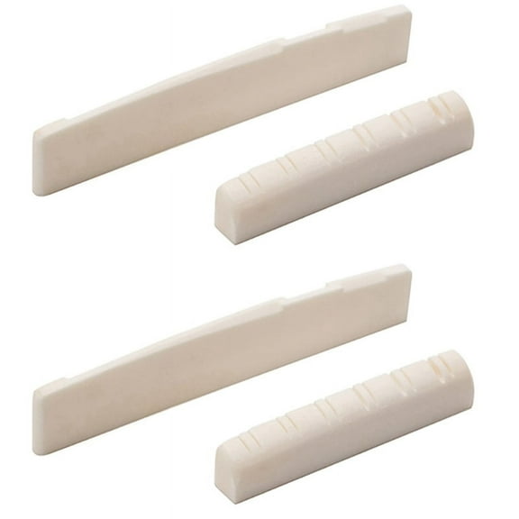 2 set 12 Strings Acoustic Guitar Bone Bridge Saddle Nut for Folk Guitar 49mm/76mm Guitar