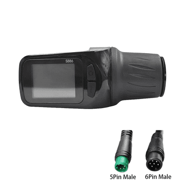 XIBANY Motorized Scooter 24V/36V/48V/60V S886 Ebike LCD Display Panel Thumb Throttle 5PIN 6PIN For Electric Bicycles E Scooter 5pin Motorized Scooter