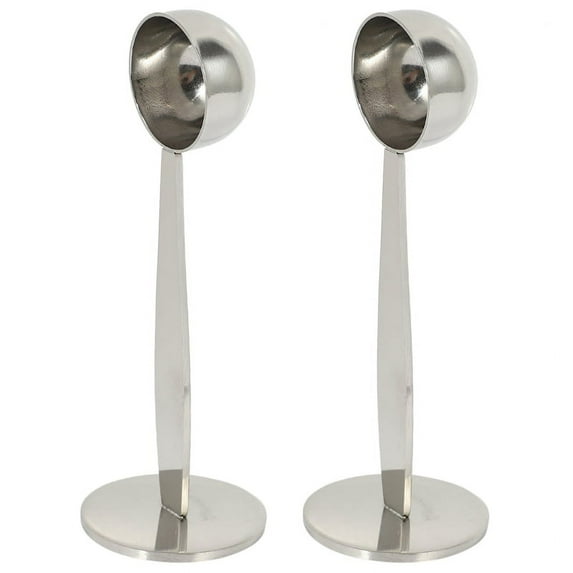 2024 TOP! 2X Espresso Stand Coffee Measure Tamper Spoon Stainless Steel Coffee & Tea Tools Measuring Tamping Scoop 1 Pieces Silver