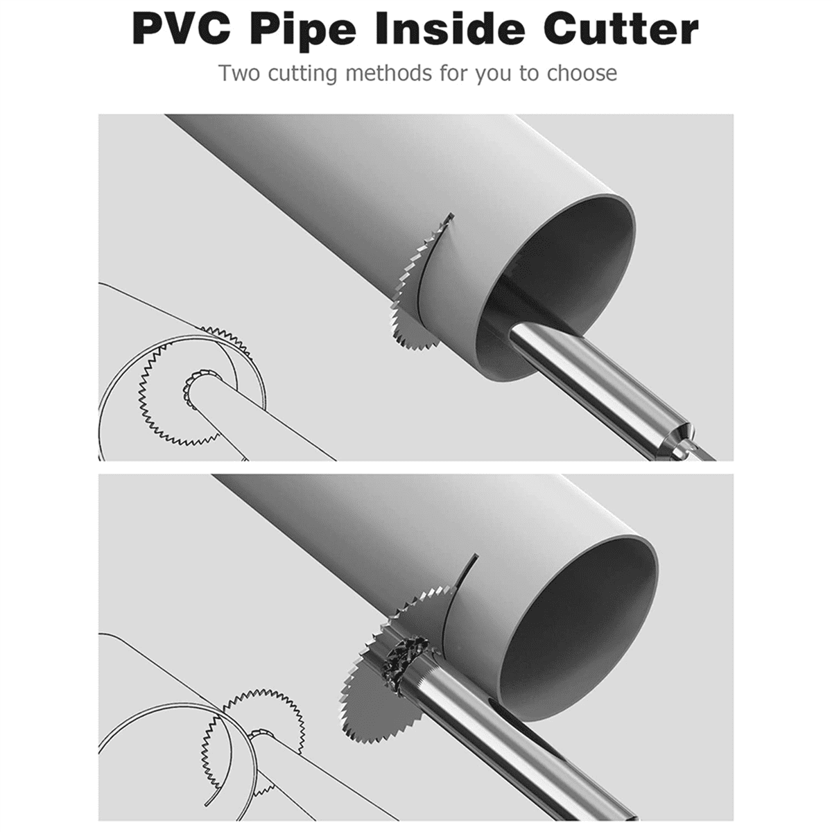 2024 TOP! 2X Inside Pipe Cutter, 1/4 Inch Hex PVC Plumbing Inside ...