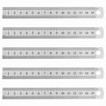 thumbnail image 1 of 2024 TOP! 5 Pcs Dual Side Marked 15cm 6 inch Stainless Steel Straight Ruler, 1 of 4