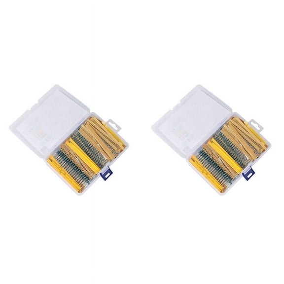 5200Pcs 130 Values 1/8W 0.125W 1% Metal Film Resistors Assorted Pack Set Resistors Assortment Kits Fixed Capacitors