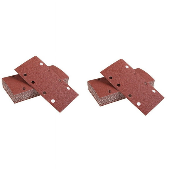 2024 TOP! 60Pcs Square Sandpaper Sanding Paper Sheet 95X185mm Sander Hook Loop Disc Abrasive Tools for Wood Polishing Tools