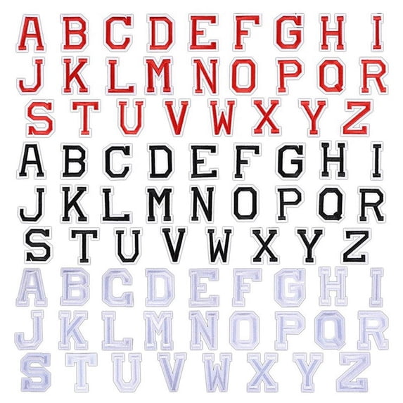 78 Pieces Iron on Letter Patches, Alphabet Applique Patches A-Z Repair for Hats, Shirts, Shoes,Jeans,Bags