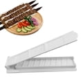 thumbnail image 1 of 2024 TOP! Single Row Kebab Maker BBQ Meat Skewer Machine Press Reusable - White, 1 of 4