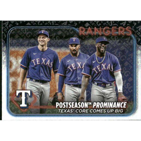 2024 TOPPS ALL-STAR FOIL #656 POSTSEASON PROMINENCE TEXAS RANGERS