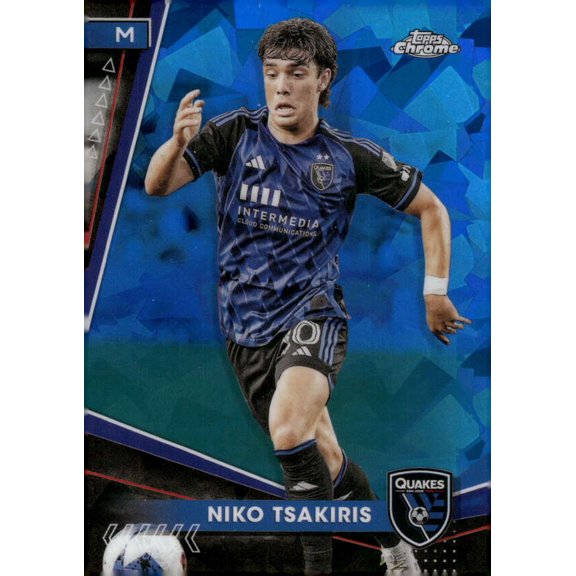 2024 TOPPS CHROME MLS SAPPHIRE EDITION #108 NIKO TSAKIRIS SAN JOSE EARTHQUAKES