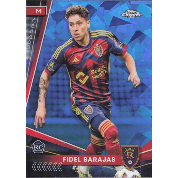 2024 TOPPS CHROME MLS SAPPHIRE EDITION #69 FIDEL BARAJAS RC REAL SALT LAKE