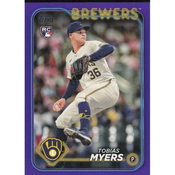 2024 TOPPS UPDATE PURPLE MEIJER EXCLUSIVE #US299 TOBIAS MYERS RC MILWAUKEE BREWERS