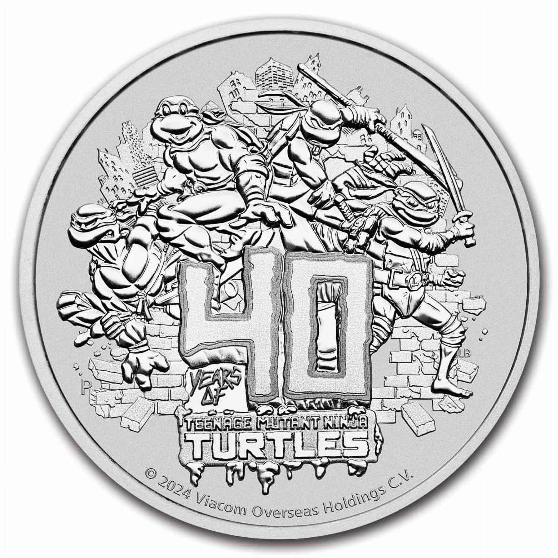 PERTH MINT 2024 TUV Teenage Mutant Ninja Turtles 40th Anniversary $1 Coin BU