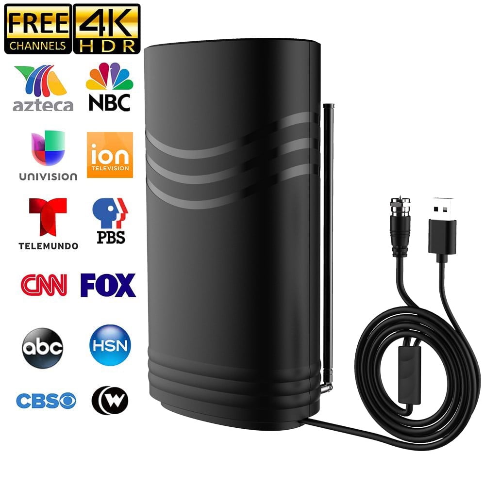 2024 TV Antenna 60-80 Miles Long Range with Built-in Amplifier,16.5ft Long Coax Cable Digital HDTV Antenna Support All Television, For Free Local Channels 4K, HD, 1080P, VHF, UHF