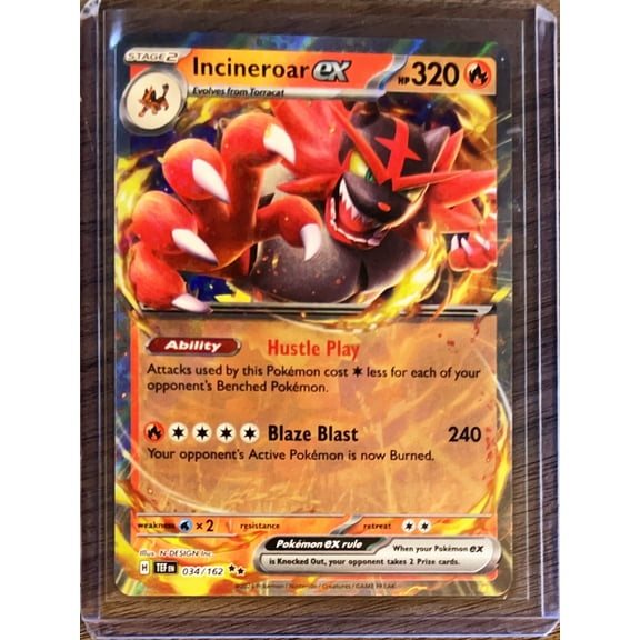 2024 Temporal Forces Incineroar EX Holo Double Rare RR #34/162