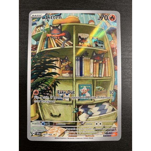 2024 Temporal Forces Litten Holo Secret Rare #167/162