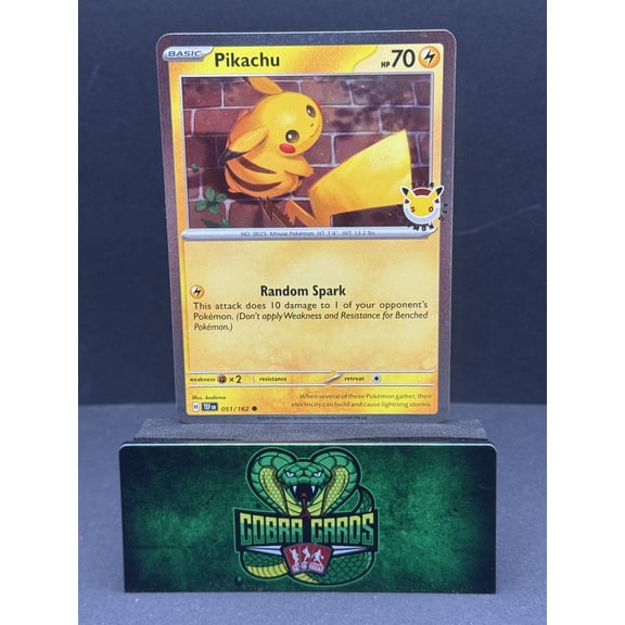 2024 Temporal Forces Pikachu Holo Pokemon Day 2026 #51/162