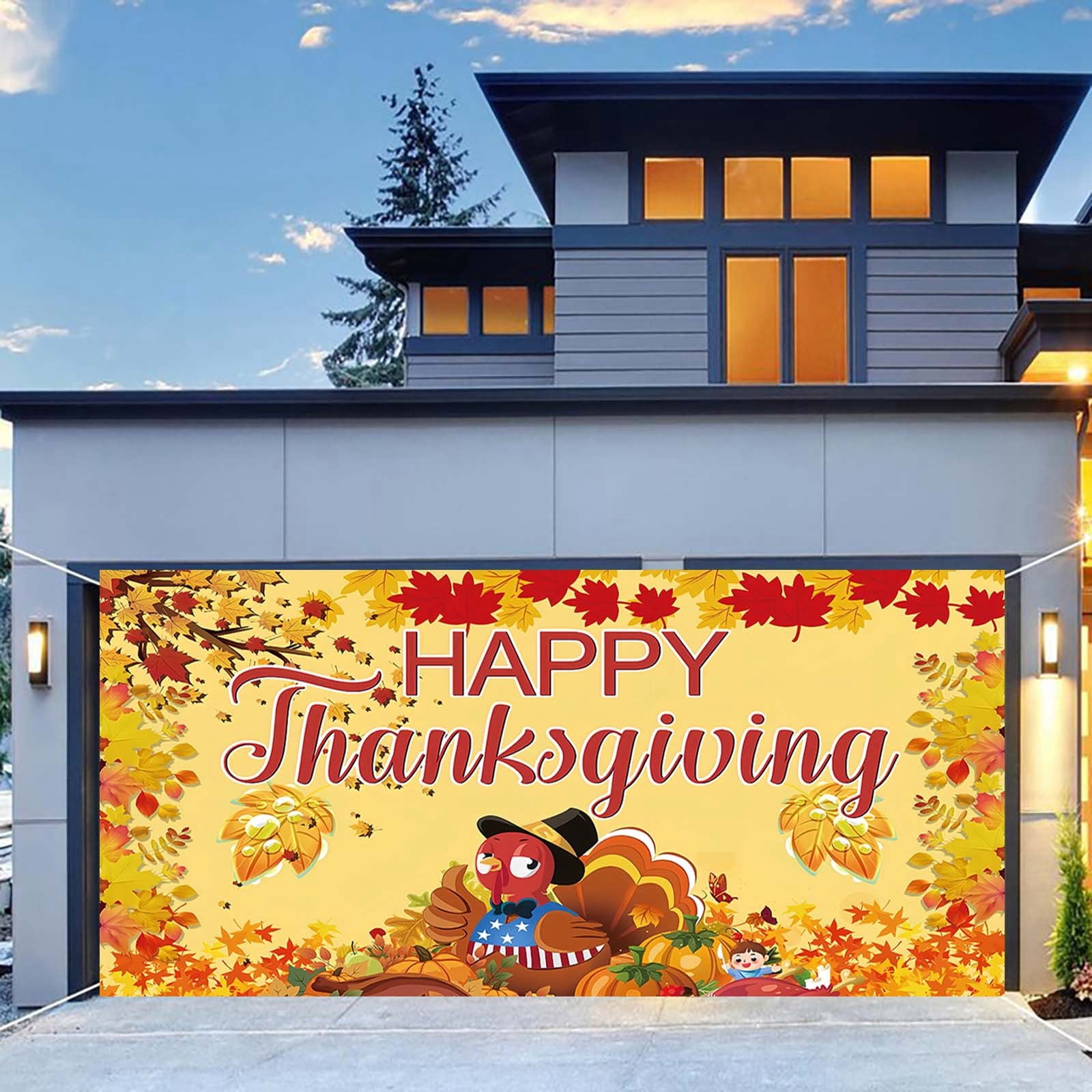 2024 Thanksgiving Hanging Oversized Fabric Logo Poster Background