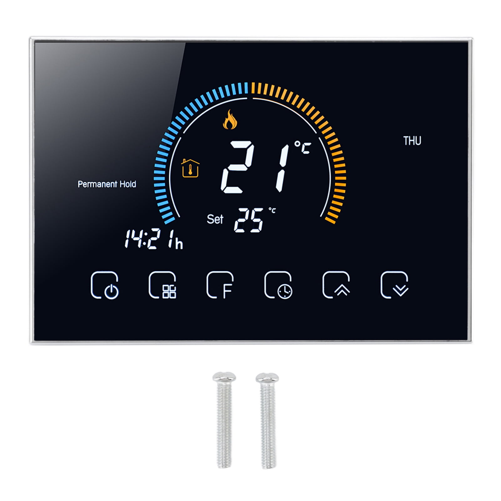 2024 Thermostat Boiler Heating Thermostat LCD Touch Screen Programmable Thermostat AC 95?240V