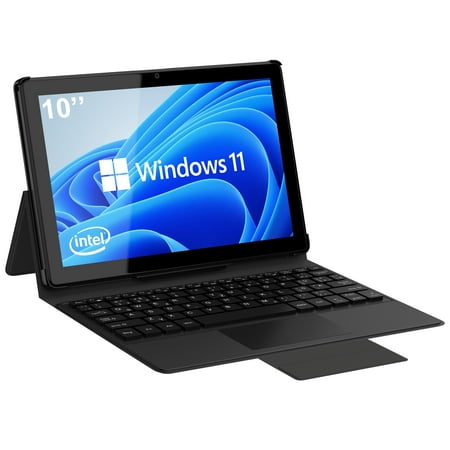 2024 Tibuta 2 in 1 Windows 11 Tablet PC 10.1 inch IPS 1280 * 800 Intel Celeron N4100 Processor Dual-Mode Linked Keyboard 128G ROM Portable Computer