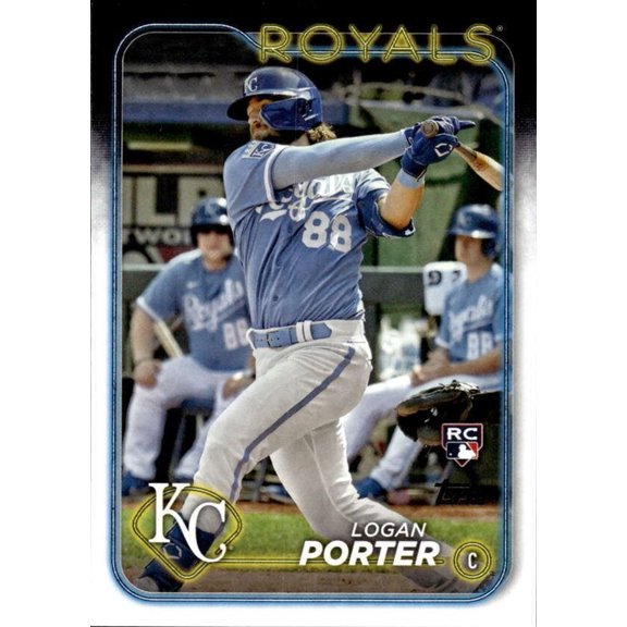 2024 Topps #666 Logan Porter Rookie NM-MT Kansas City Royals Baseball Card Kansas City Royals MLB Baseball Trading Card