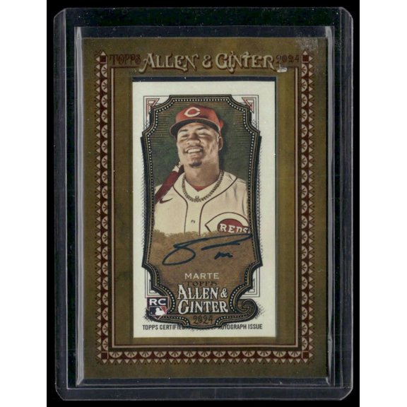 2024 Topps Allen & Ginter Noelvi Marte MA-NM RC Auto Cincinnati Reds Baseball Card