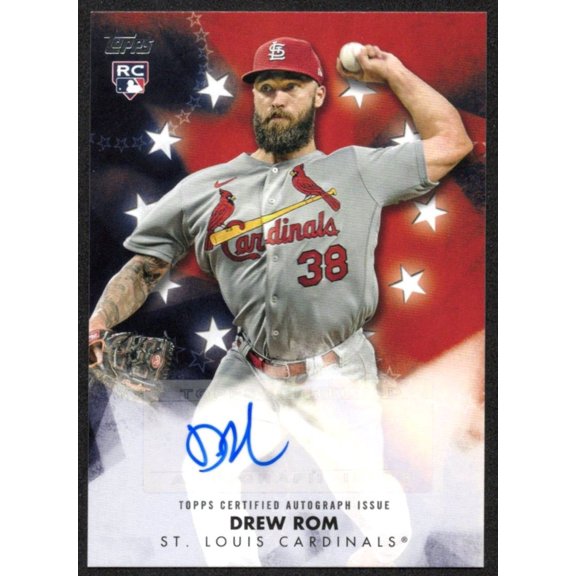 2024 Topps Baseball Stars Autographs Drew Rom RC Auto St. Louis Cardinals #BSA-ROM Baseball Card