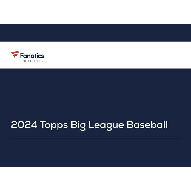 2024 Topps Big League Baseball Value Box 10 Packs Per Box