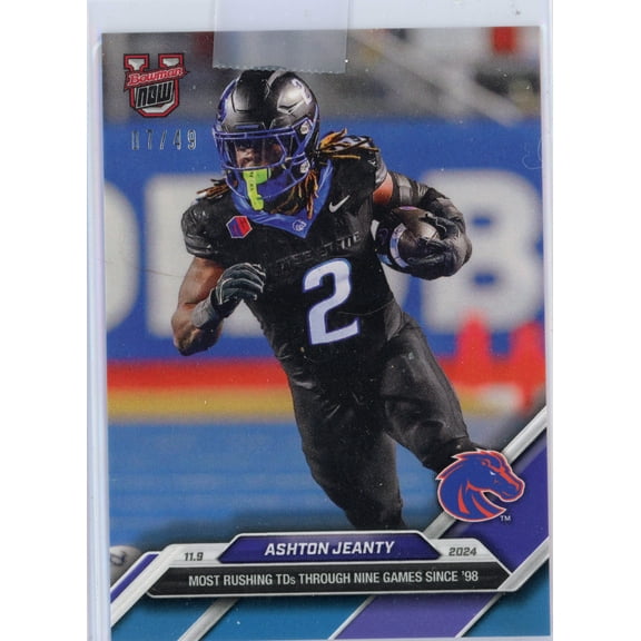 2024 Topps Bowman U Now Ashton Jeanty #38 Blue #/49 Boise State Broncos Rookie RC Football Card